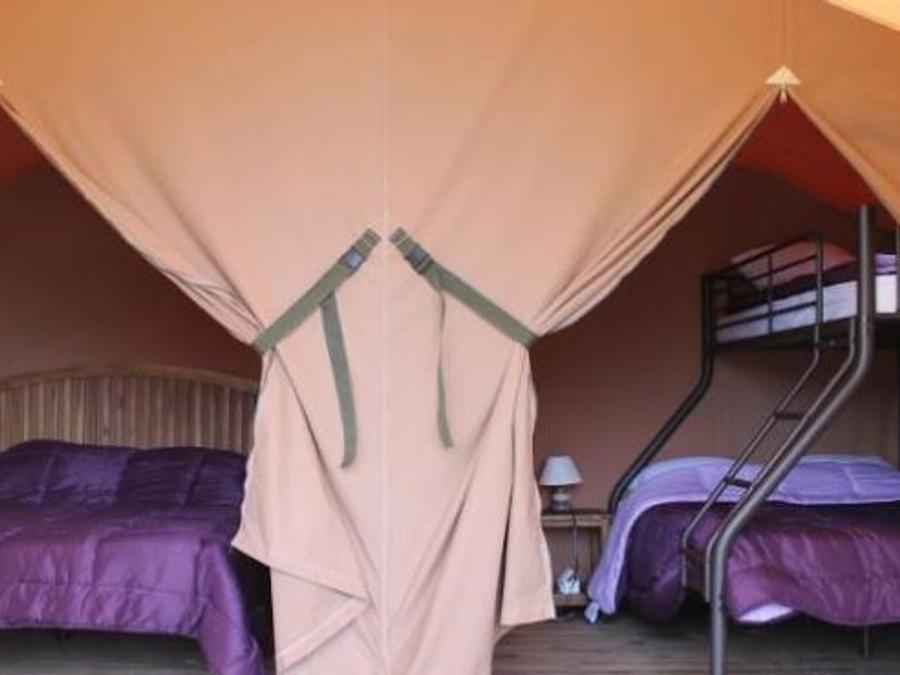 Tente en toile et en bois 5 personnes - VICTORIA LODGE - sans sanitaires 20 m² 1