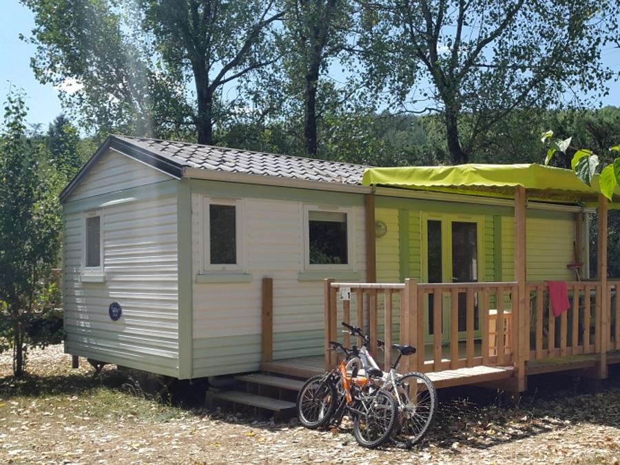 Mobilhome 5 personnes - mobil home 4/5 personnes, avec sanitaires et tv avec terrasse couverte 7