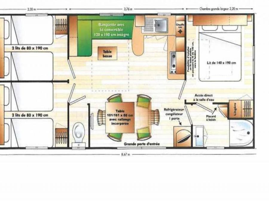 Mobilhome 8 personnes - 6/8 personnes 2