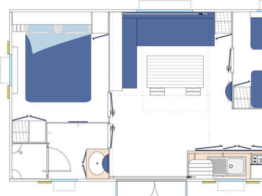 Mobilhome 4 personnes - MH Eco 2 chambres 4 personnes 5