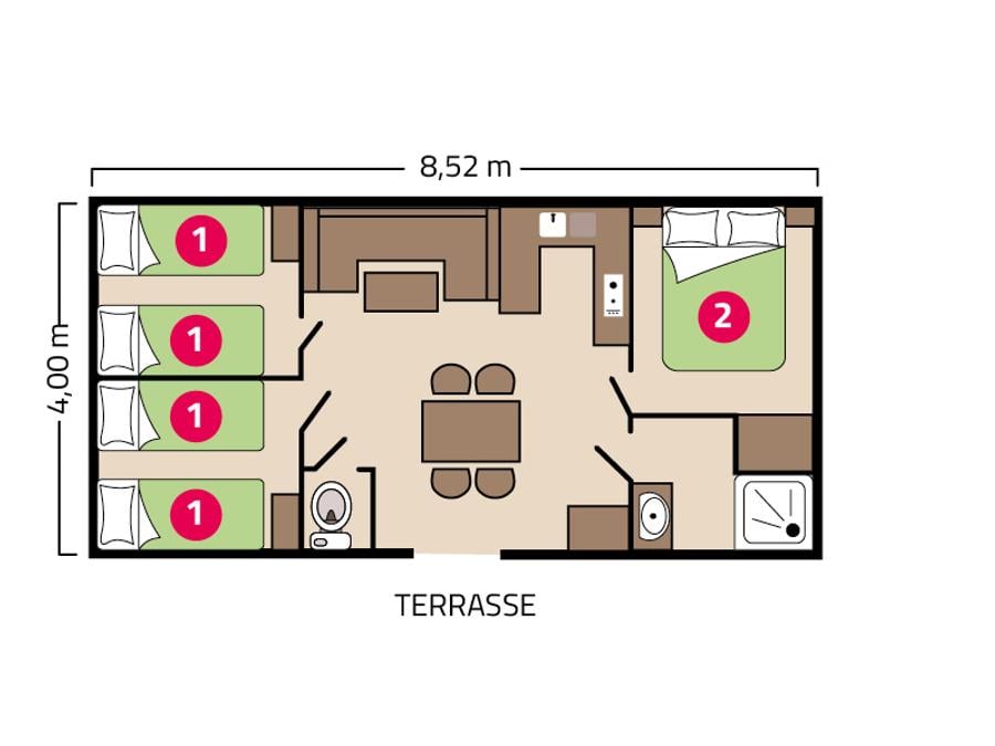 Mobilhome 6 personnes - Famille 6 personnes 2