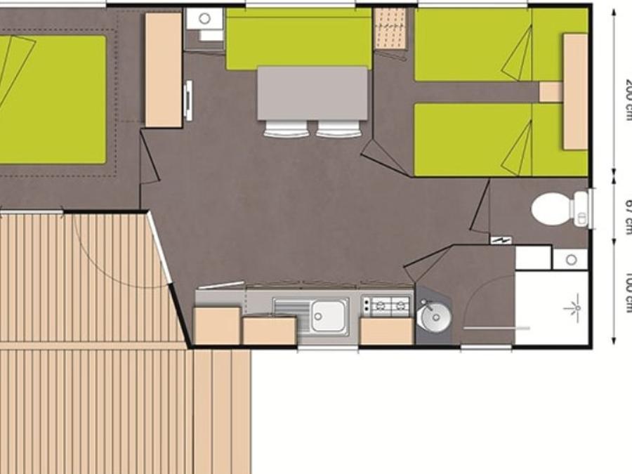 Mobilhome 4 personnes - Gamme Confort – 2 ch – 4 pers 11