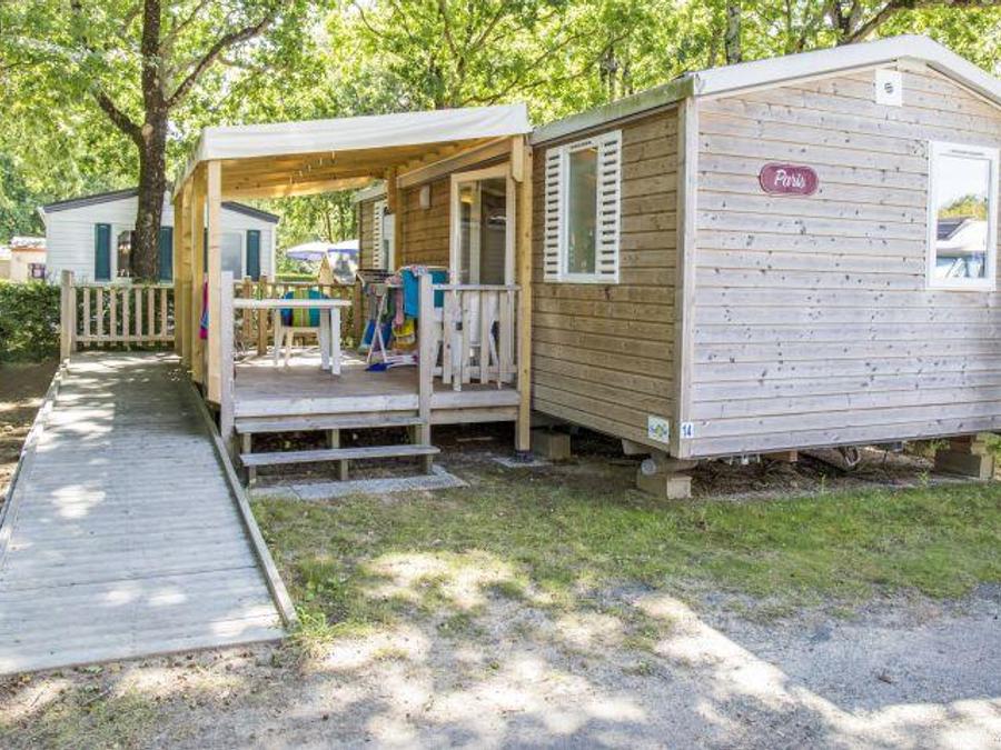 Mobilhome 5 personnes - C- Mobil-home Hélios - PMR - climatisé - 2 chambres 32m² avec terrasse couverte 0