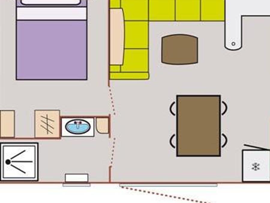 Mobilhome 8 personnes - CONFORT Mobil home 3ch. EMBRUNS (2017) 30m² + Terrasse semi couverte 6/8 pers 6