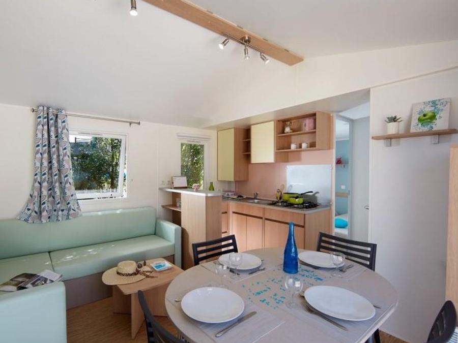 Mobilhome 8 personnes - CONFORT Mobil home 3ch. EMBRUNS (2017) 30m² + Terrasse semi couverte 6/8 pers 1