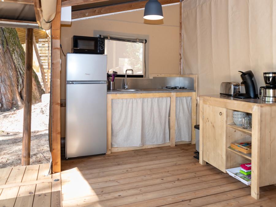 Tente 5 personnes - Tente 2ch. GIROFLEE (2023) 32 m² + Terrasse semi-couverte 4/5 pers 1