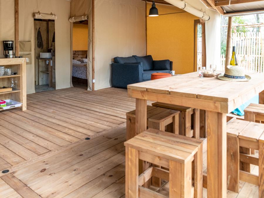 Tente 5 personnes - Tente 2ch. GIROFLEE (2023) 32 m² + Terrasse semi-couverte 4/5 pers 5