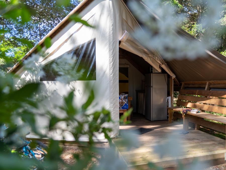 Tente en toile et en bois 5 personnes - Tente 2ch. GENET (2023) 21m² + terrasse semi-couverte 4/5 pers 9