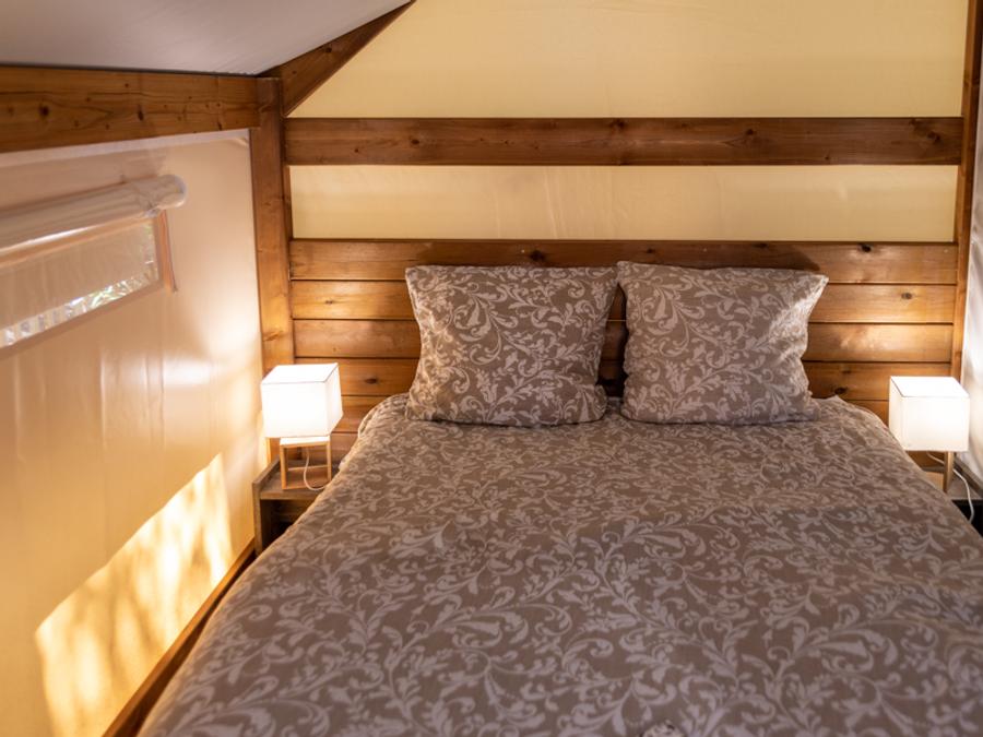 Tente en toile et en bois 5 personnes - Tente 2ch. GENET (2023) 21m² + terrasse semi-couverte 4/5 pers 5
