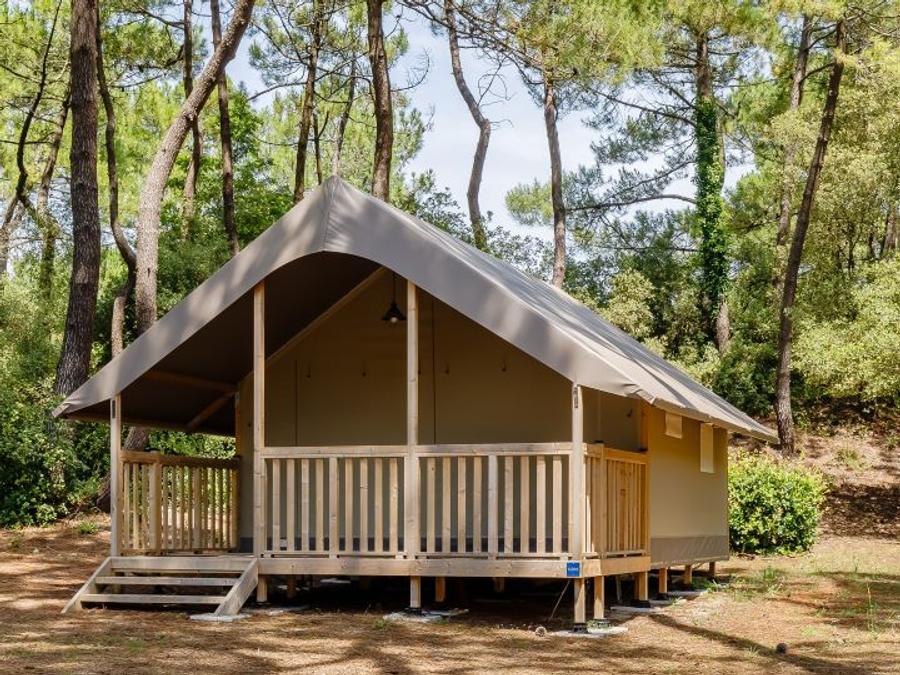 Tente en toile et en bois 4 personnes - Tente Lodge Confort (2 chambres - Sans sanitaires) 4 pers.&nbsp; 0