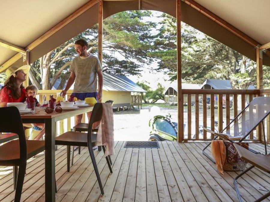 Tente en toile et en bois 4 personnes - Tente Lodge Confort (2 chambres - Sans sanitaires) 4 pers.&nbsp; 2