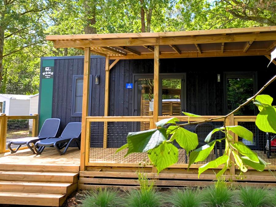 Mobilhome 6 personnes - Homeflower Premium 35m² (3ch) + terrasse semi-couverte + TV + LV + Plancha + Clim + Draps inc 0
