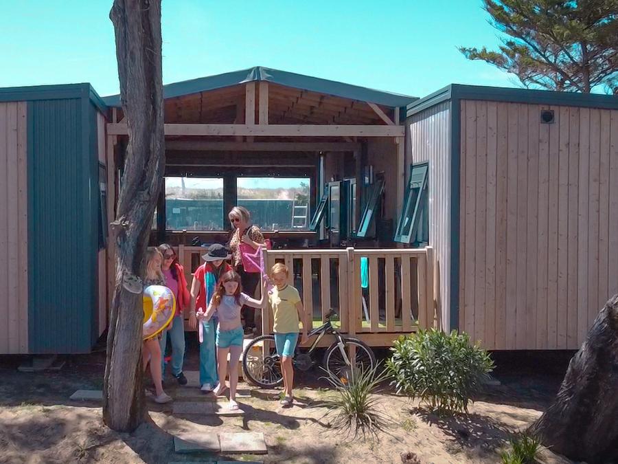 Mobilhome 12 personnes - Mobile Home Tropical Lodge Family AVEC JACUZZI- 36.80 m²/MH - 6 Ch/12 pers - TRIBU XXL 12 pers 2