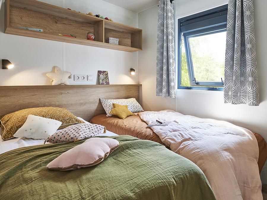 Mobilhome 12 personnes - Mobile Home Tropical Lodge Family AVEC JACUZZI- 36.80 m²/MH - 6 Ch/12 pers - TRIBU XXL 12 pers 14
