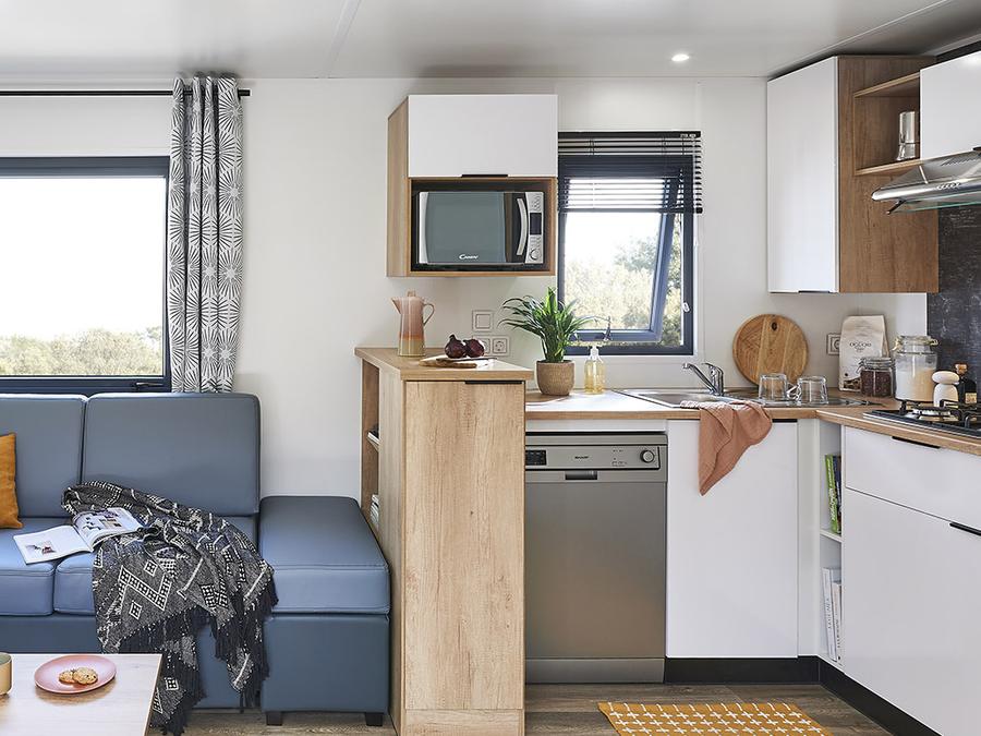 Mobilhome 12 personnes - Mobile Home Tropical Lodge Family AVEC JACUZZI- 36.80 m²/MH - 6 Ch/12 pers - TRIBU XXL 12 pers 9
