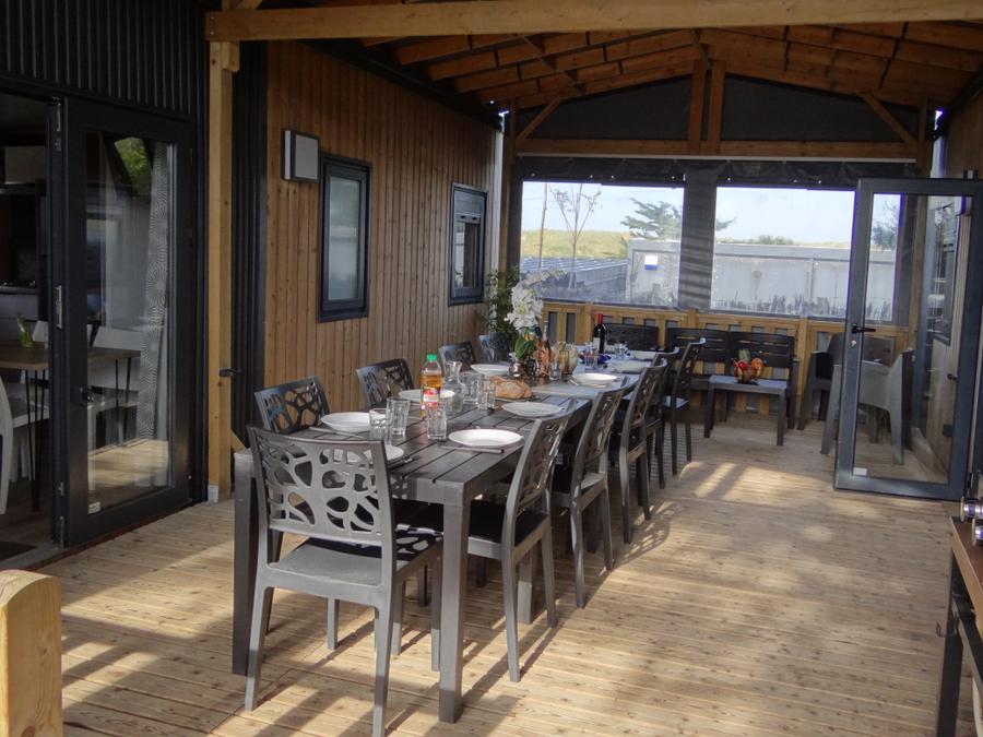 Mobilhome 12 personnes - Mobile Home Tropical Lodge Family AVEC JACUZZI- 36.80 m²/MH - 6 Ch/12 pers - TRIBU XXL 12 pers 1