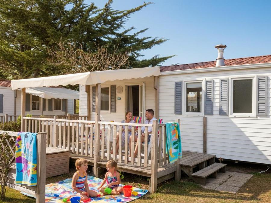 Mobilhome 4 personnes - Mobil-home Ohana - 2 chambres - 28 m² 4 pers 13