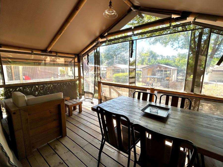 Tente en toile et en bois 5 personnes - Kabane Lodge 34 m² 12