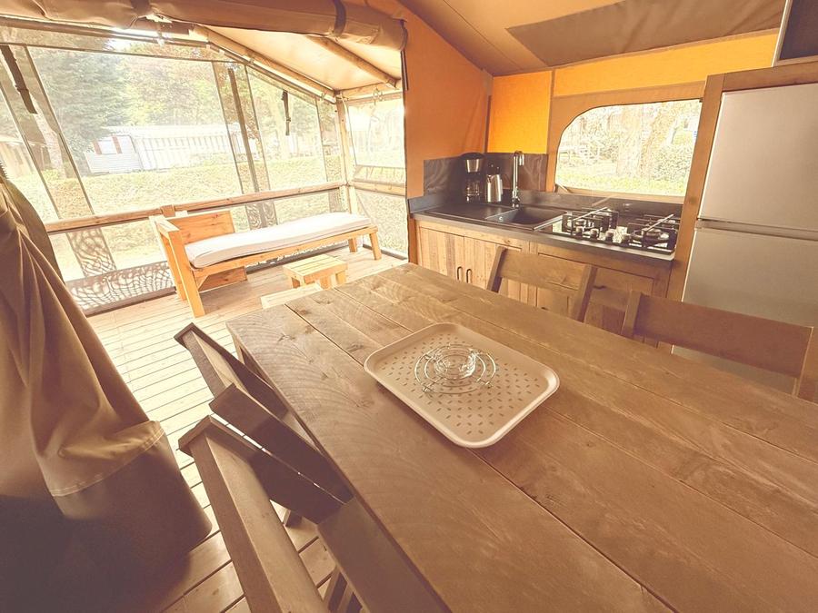 Tente en toile et en bois 5 personnes - Kabane Lodge 34 m² 5