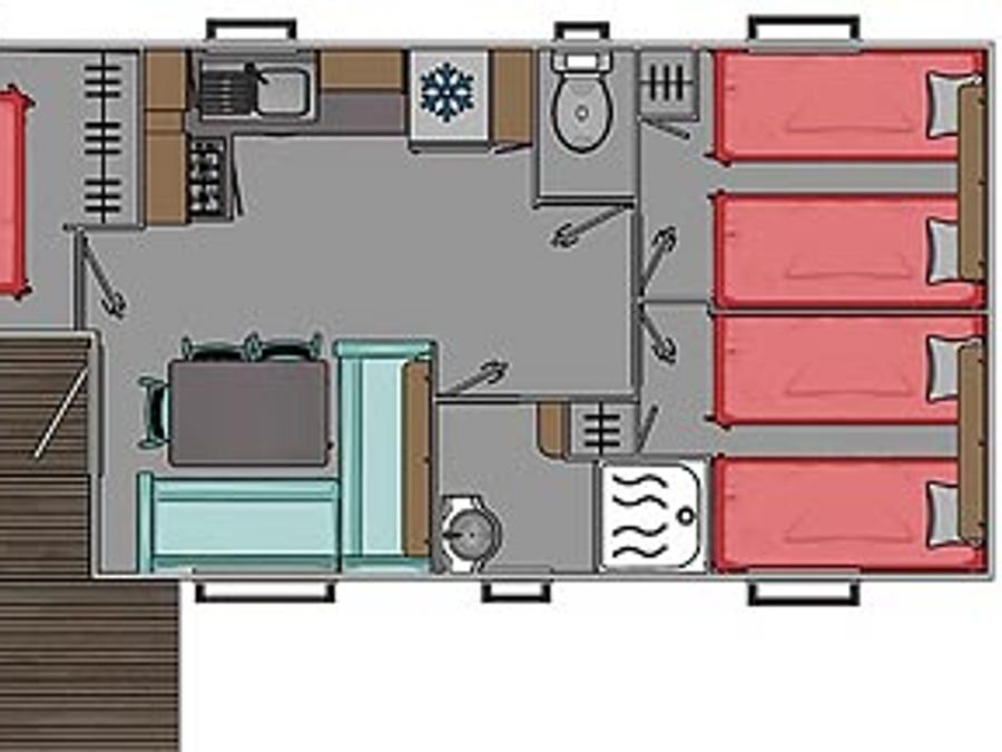 Mobilhome 6 personnes - MH Confort 3 chambres - Evo35 1