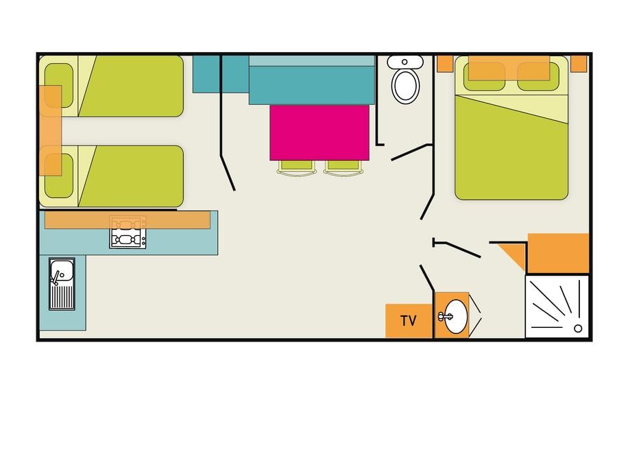 Mobilhome 5 personnes - OASIS Confort 4/5 pers 6
