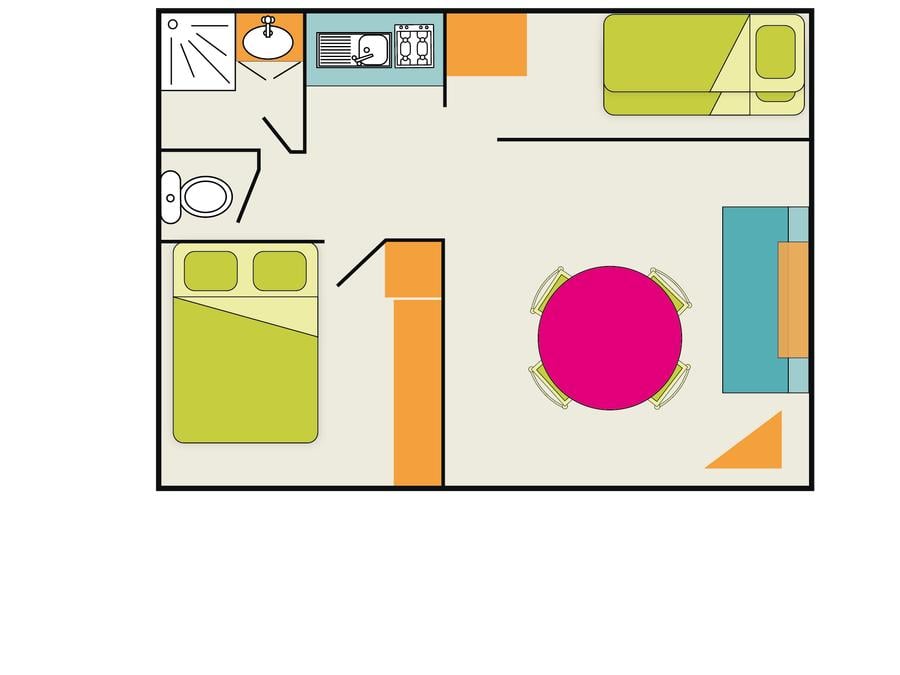 Gîte 5 personnes - Gîte N°1 chambre 38m² 6