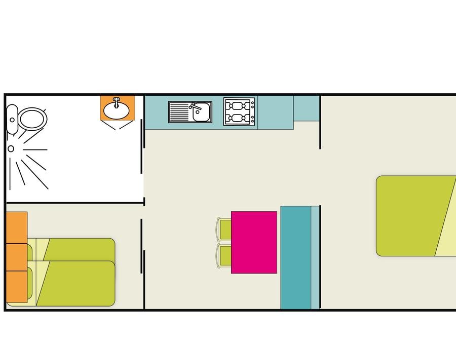 Mobilhome 5 personnes - Mobil Home 31m² PMR – adapté pour personnes à mobilité réduite 6