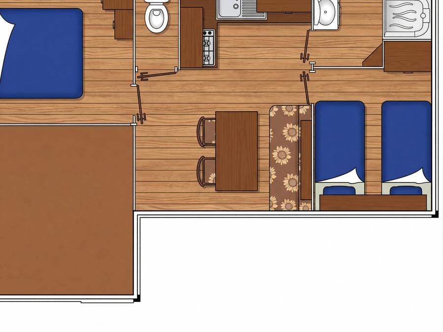 Mobilhome 6 personnes - 2 chambres - TV 4