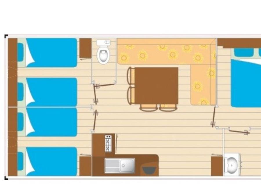 Mobilhome 6 personnes - 3 chambres - TV 2