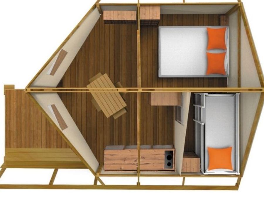 Bungalow toilé 4 personnes - Junior 2 chambres 17m² - sans sanitaires 6