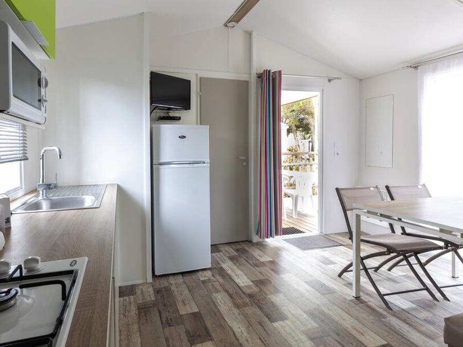Mobilhome 4 personnes - MALAGA 27m² - 2 chambres avec terrasse bois semi couverte. 7