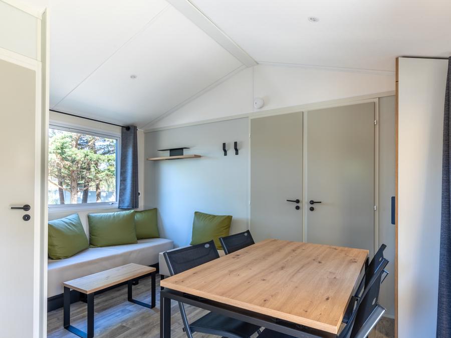 Mobilhome 4 personnes - BAHIA BOIS 29m² - 2 chambres avec une terrasse bois couverte et une terrasse solarium 6