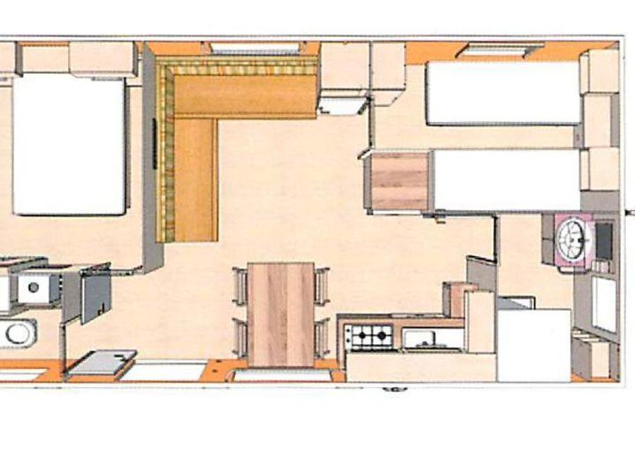 Mobilhome 4 personnes - Le Montois 2ch. 4 pers 6