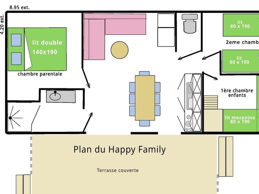 Mobilhome 6 personnes - Le Happy Family 6 pers 9