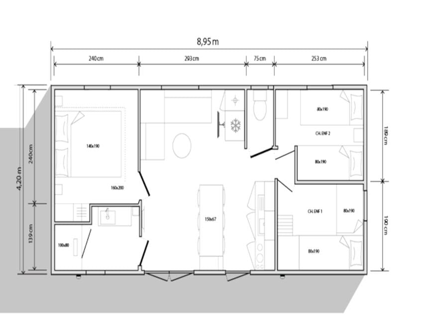 Mobilhome 6 personnes - Le Happy Family 6 pers 5