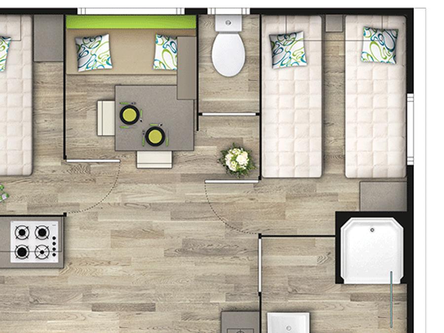 Mobilhome 4 personnes - MH2 GRAND CONFORT 24 m² 5