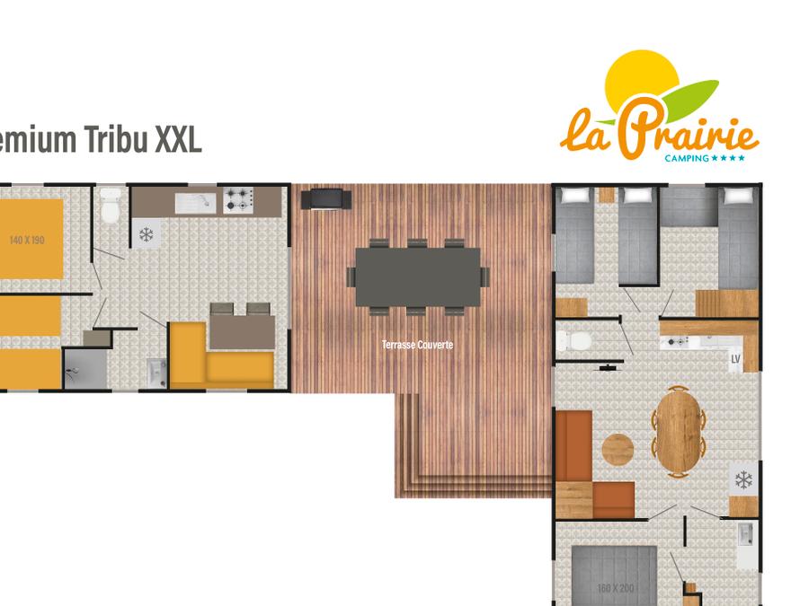 Mobilhome 10 personnes - Tribu XXL 10 personnes - 5ch/ 2 salles de bain 9