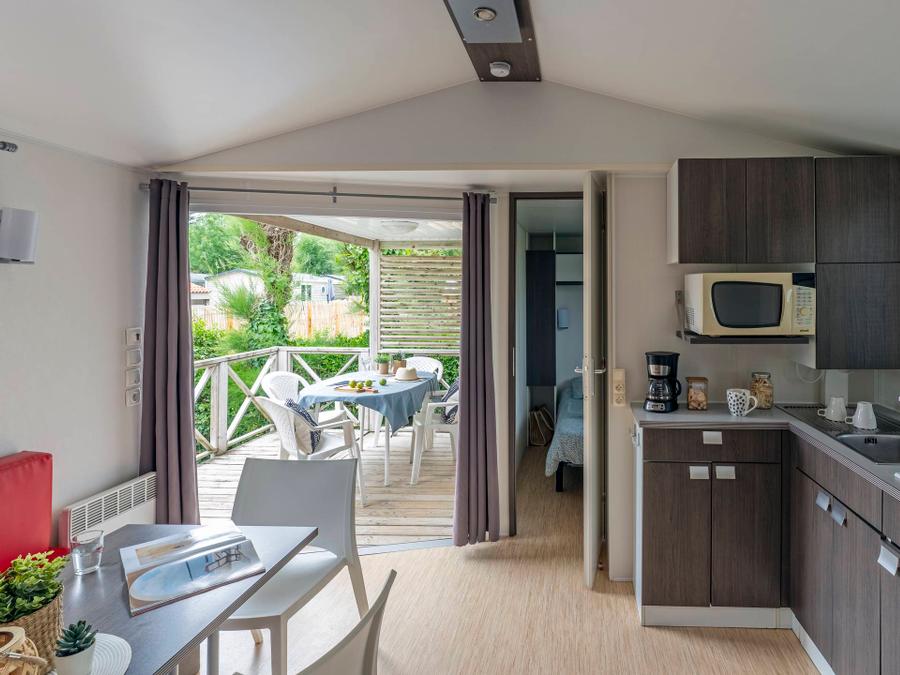 Mobilhome 5 personnes - Résidence O'HARA PANORAMIQUE MODERN ECO-CONCU / 28m2 - 2 chambres - Terrasse semi-couverte 5/6 pers 3