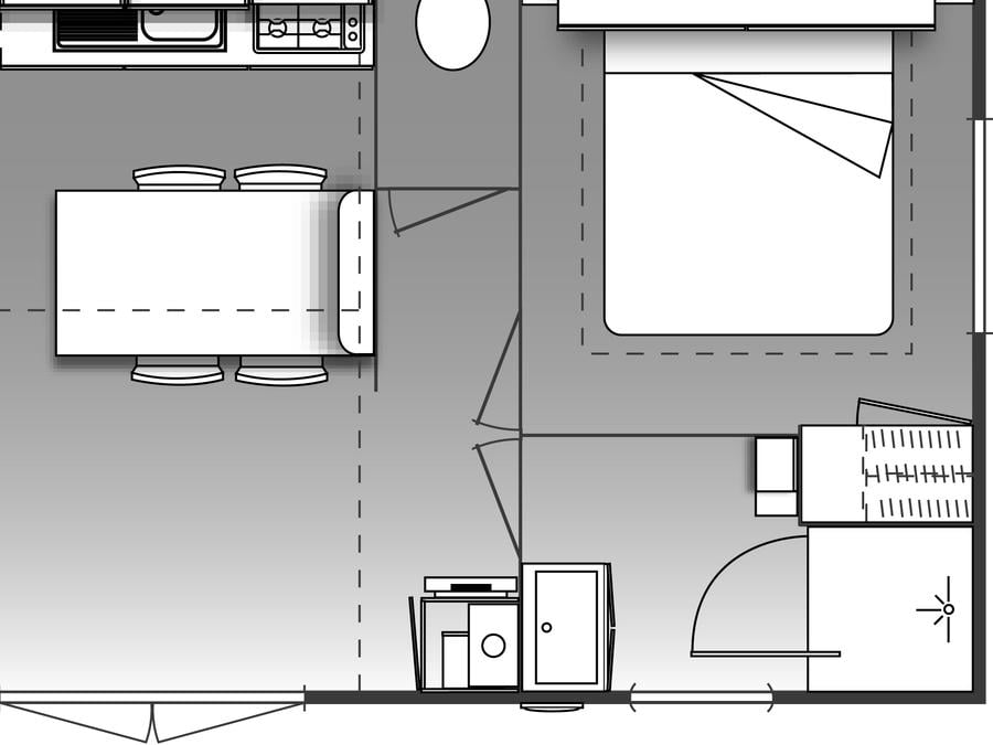 Mobilhome 4 personnes - Résidence O'HARA PASSION ECO-Conçu 29m2 / 2 chambres - Terrasse 4 pers 11