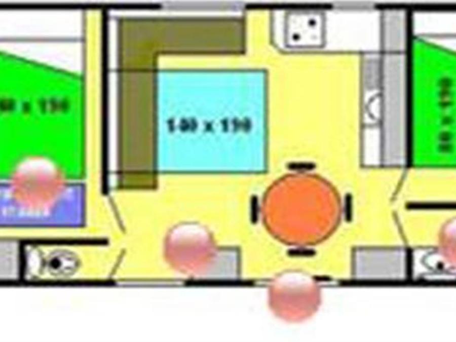 Mobilhome 6 personnes - ECO - Mobil-home Cordova 30 m² - 2 chambres 4/6 pers 4