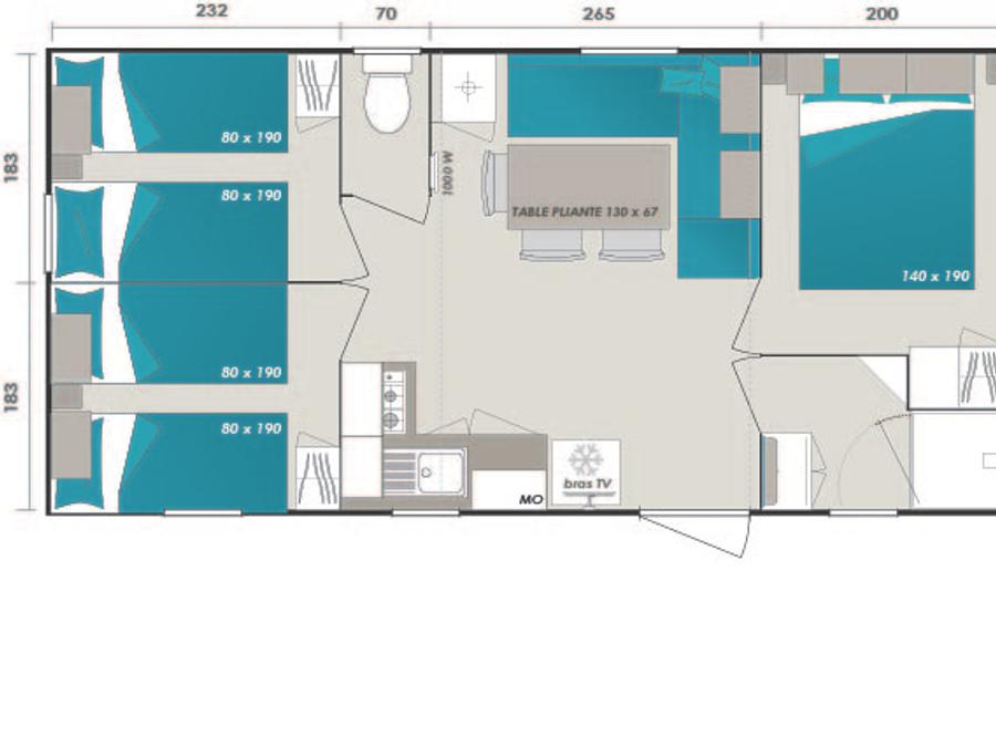 Mobilhome 6 personnes - CONFORT - Mobilhome Magdalena 28 m² - 3 chambres 6 pers 1