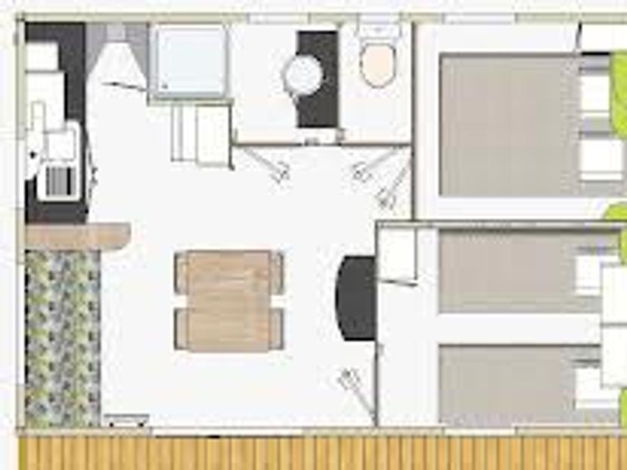 Chalet 5 personnes - CHALET CANNELLE 2 chambres - TV 1/5 pers 4