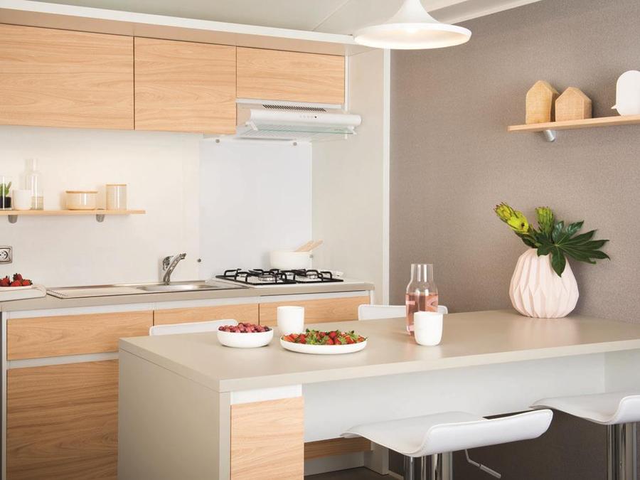 Mobilhome 5 personnes - Cottage PITAYA - 28m² - terrasse bois semi-couverte - 2 chambres 4/5 pers 10