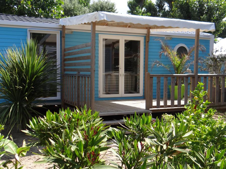 Mobilhome 5 personnes - Cottage PITAYA - 28m² - terrasse bois semi-couverte - 2 chambres 4/5 pers 1