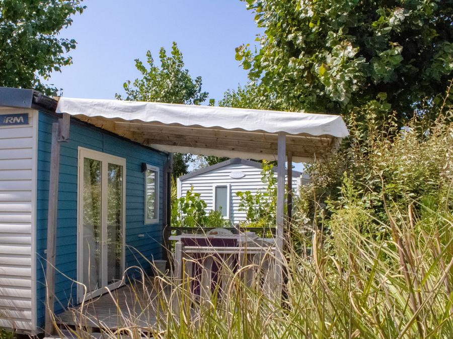 Mobilhome 2 personnes - Cottage CAHITA - 18 m² - terrasse bois semi-couverte - 1 chambre 1/2 pers 0