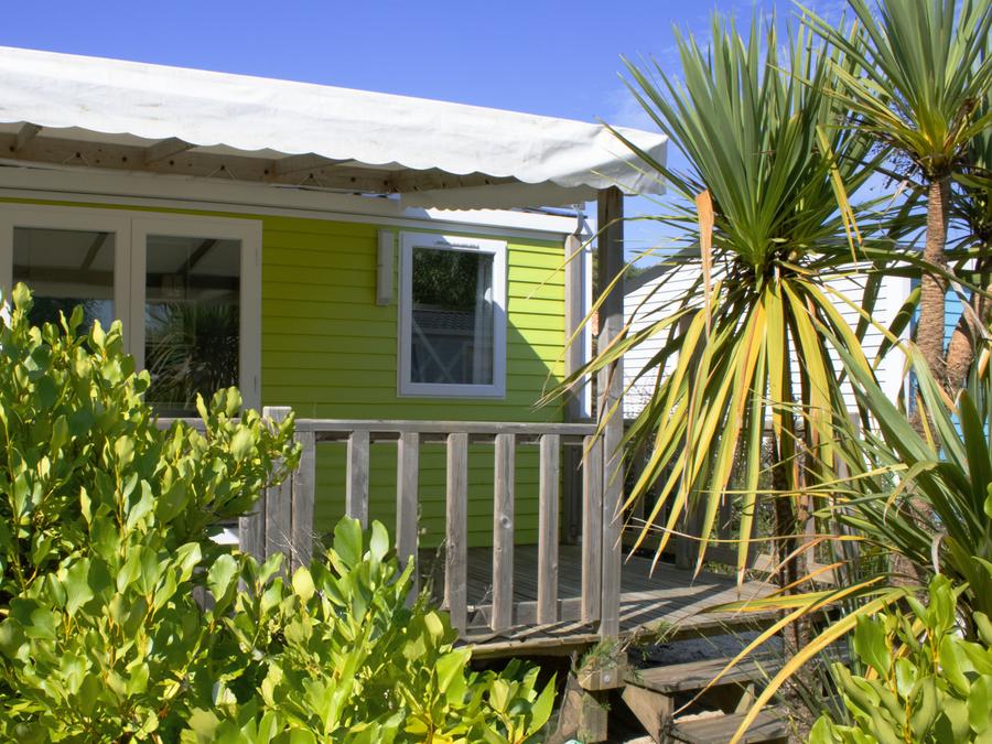 Mobilhome 2 personnes - Cottage CAHITA - 18 m² - terrasse bois semi-couverte - 1 chambre 1/2 pers 3