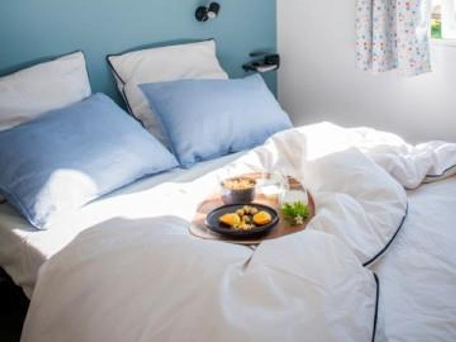 Mobilhome 2 personnes - Cottage CAHITA - 18 m² - terrasse bois semi-couverte - 1 chambre 1/2 pers 8