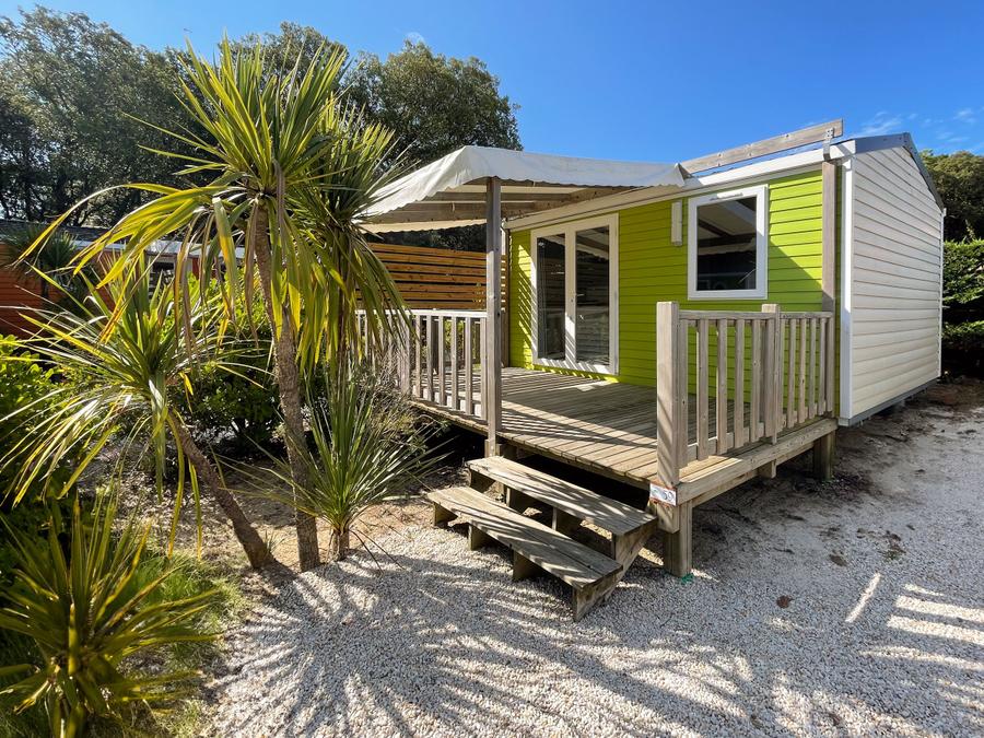 Mobilhome 2 personnes - Cottage CAHITA - 18 m² - terrasse bois semi-couverte - 1 chambre 1/2 pers 4