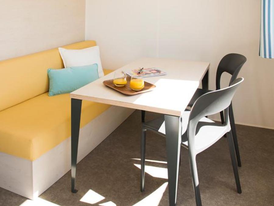 Mobilhome 2 personnes - Cottage CAHITA - 18 m² - terrasse bois semi-couverte - 1 chambre 1/2 pers 5