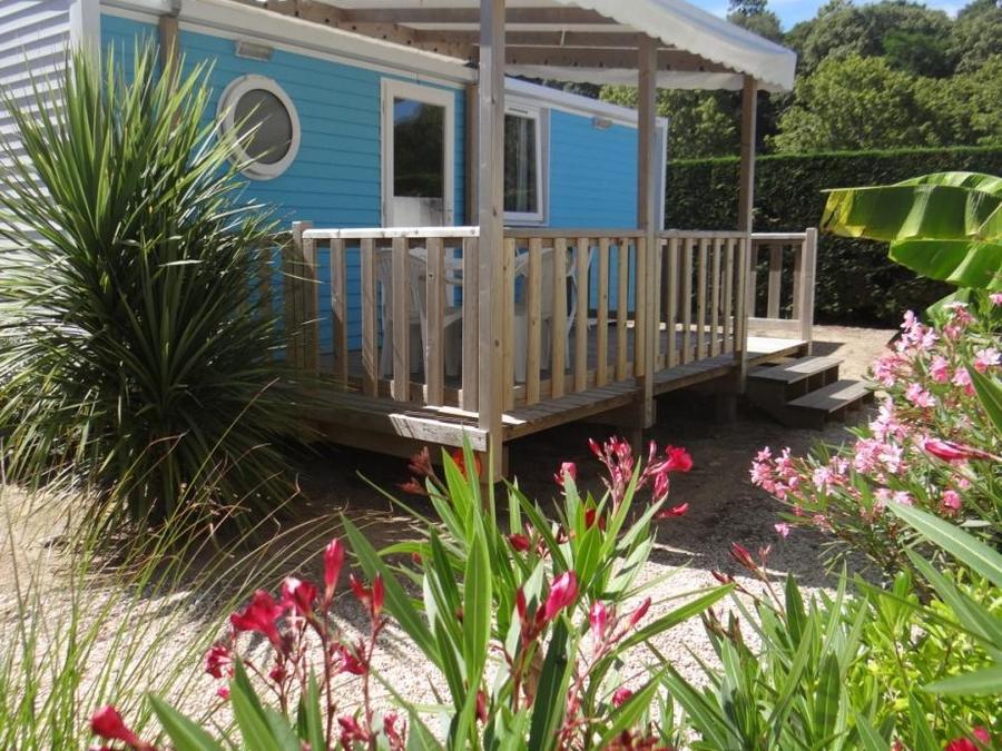 Mobilhome 4 personnes - Cottage LITCHI - 26m² - terrasse bois semi-couverte - 2 chambres 4 pers 2
